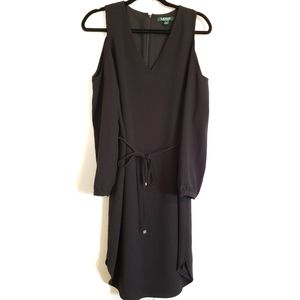 Lauren Ralph Lauren Cold Shoulder black Dress Size 8